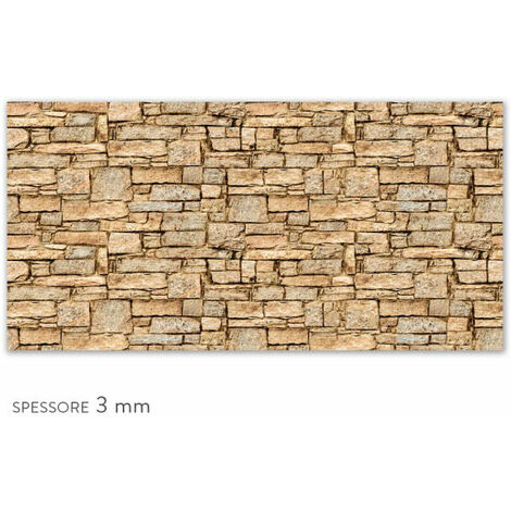 PIETRA DI SIVIGLIA - Paraschizzi da cucina in PVC flessibile - Misura 120x60cm spessore 3mm
