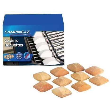 Pietra Lavica Briquette Campingaz Mattonelle Ceramiche Barbecue A Gas 40 Pz