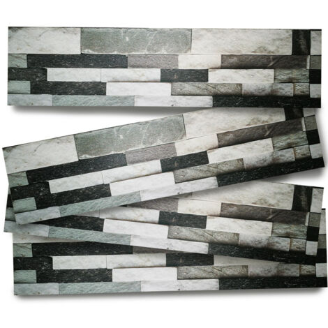 PIETRA MIX pannello finta Pietra In EPS Resinato Listello Misura 100x25 Cm. Pezzi 4 Totale 1 Mq