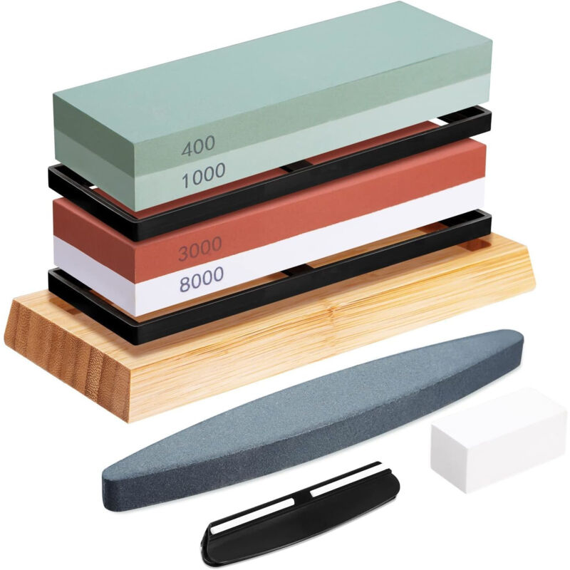 Pietra per affilare, pietra per affilare, pietra per affilare - set per affilatura coltelli 400/1000 3000/8000