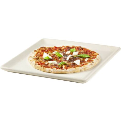 Pietra per pizza e pane DOMO in pietra refrattaria bianca 35 x 34 cm