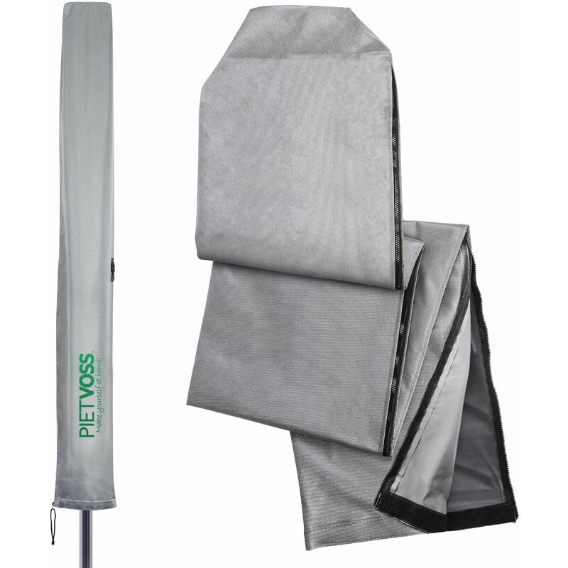 Housse de protection pour parasol & séchoir En polyester Avec sac de rangement - Argent Gris - Pietvoss