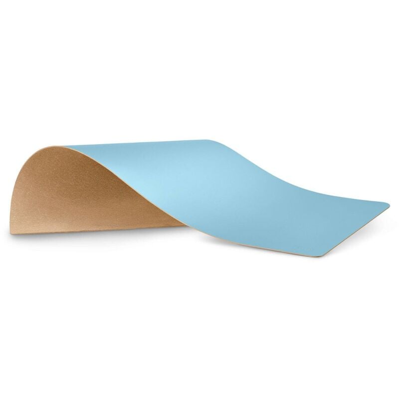 PIETVOSS Sous-main en cuir recyclé Sous-main pour le bureau Certifié Ökotex 60 x 35 cm Petrol