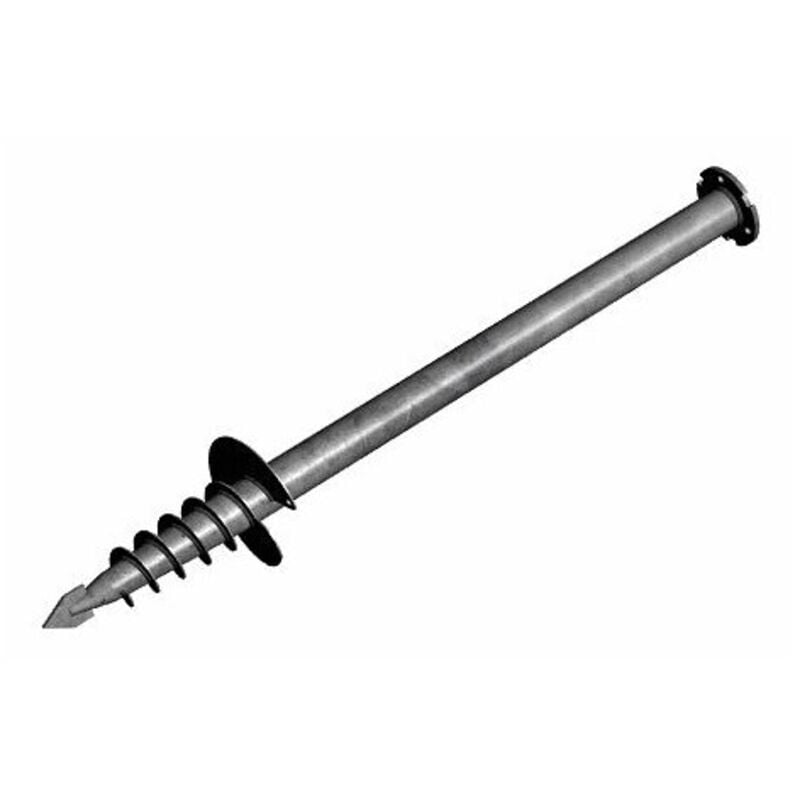 Weasyfix - Pieu de 1120 mm avec hélice en acier galvanisé pour sol meuble