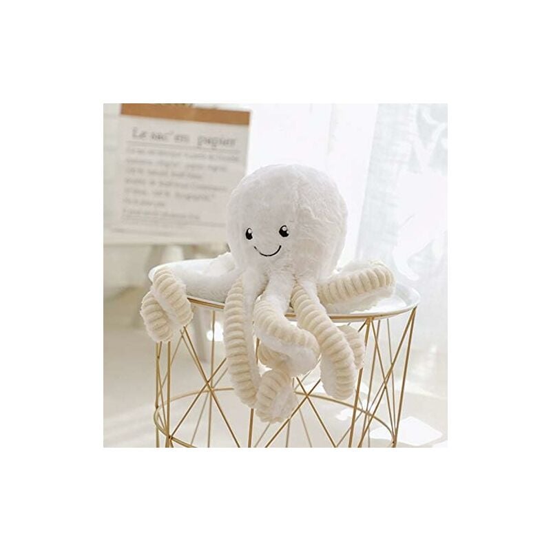 Pieuvre en peluche - Jolie créature de la mer en peluche - 40 cm, blanc, White 40cm/15.75inch(height) Fei Yu