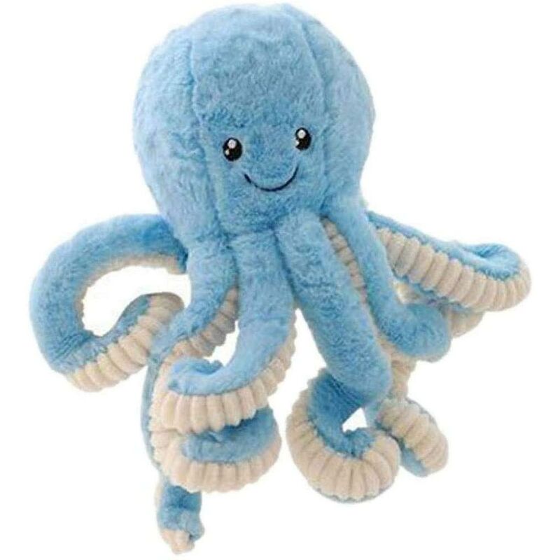 Cadeaux - Pieuvre en peluche poupée en peluche animaux de l'océan oreiller jouet maison voiture décoration noël enfants cadeau bleu 18 cm