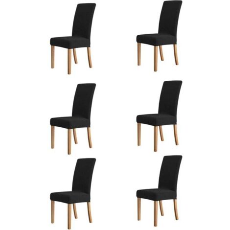 Pieza de fundas de silla grises, fundas de silla elásticas, fundas de silla de comedor, fundas de silla,