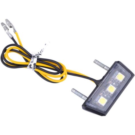 pieza de luz de matrícula de motocicleta, mini lámpara pequeña con chip LED 3 SMD