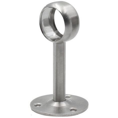 Pieza de soporte para barra de cortina, soporte para barra de armario de acero inoxidable en forma de U, soporte para barra de armario con tornillos y tubos de extensión para gabinete de cortin