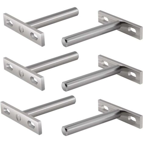 Pieza de soportes de estante flotante de Metal, accesorios ocultos de 3 ", soporte de soporte de estante flotante oculto para estante de pared