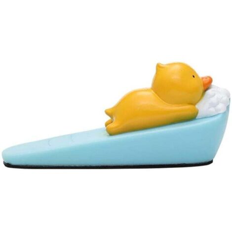 Pieza de tope de puerta con forma de animalito, el pato – cuña de puerta para niños – tope de puerta de seguridad antideslizante y resistente a los arañazos, funciona en todas las superficies del suel