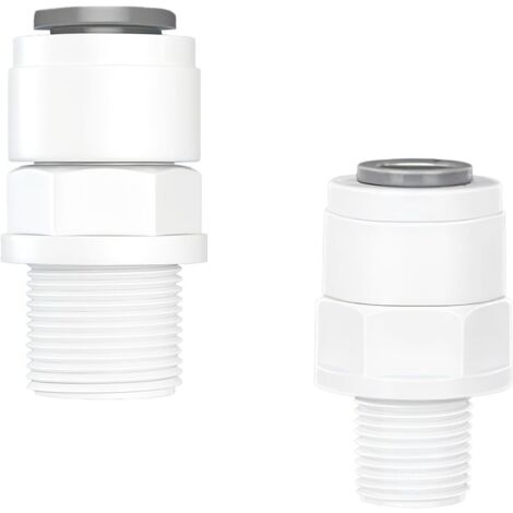 pieza de tubo recto de 1/4" macho a conector de 1/4" + accesorio recto para tubería de agua
