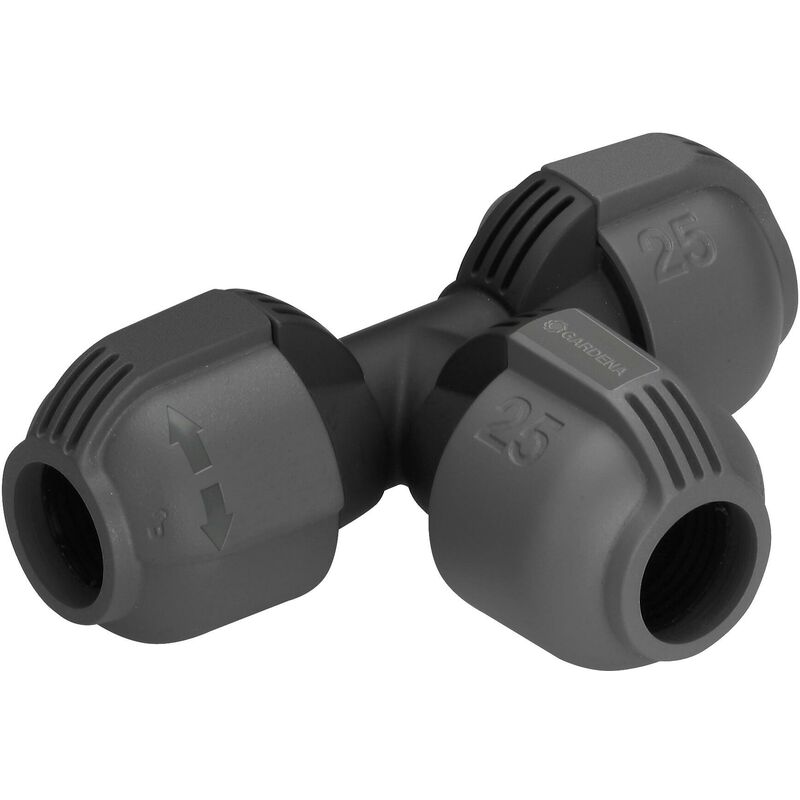 

PIEZA EN T 25 MM ES UN PARTE DEL SISTEMA DE RIEGO ENTERRADO PERMITE RAMIFICAR FÁCILMENTE EL TUBO DE CONEXIÓN, N - Gardena