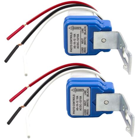 piezas AC/DC12V 10A Interruptor automático de luz con fotocélula de encendido y apagado automático Interruptor de sensor de luz