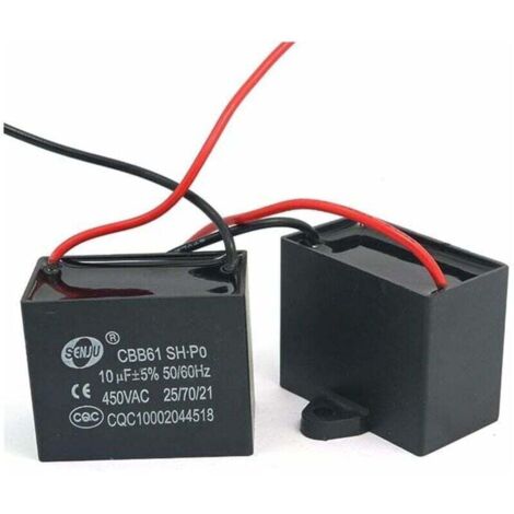 piezas CBB61 450 V CA 50/60 Hz condensador de potencia del motor del ventilador 10 uF