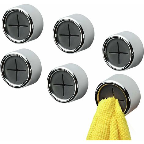 Piezas Clip para Toalla de Té, Gancho Adhesivo para Toalla de Té, Gancho para Toalla de Cocina con Ventosa, Soporte para Toalla de Cocina con Ventosa para Baño, Armario y Armario (ABS Redondo)