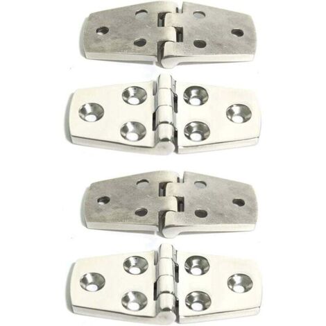 piezas de bisagra plegable trapezoidal de seis orificios de acero inoxidable 316 de 38x76, bisagra plegable para herrajes de barcos, para muebles del hogar, puertas y ventanas, etc.
