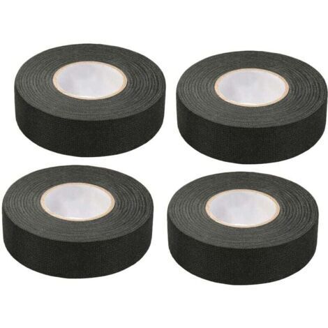 piezas de cinta adhesiva automotriz negra (1,5 cm x 15 m) - Cinta de tela para automóviles, cinta adhesiva de alta temperatura, cinta negra de alta resistencia, cinta de tela, cinta para arnés de cabl