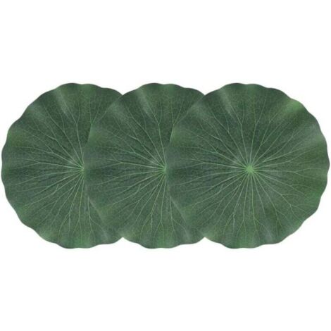 piezas de hojas de loto artificiales simuladas, guirnalda de hojas de loto de lirio de agua, adornos artificiales simulados para estanque, decoración, 28 cm