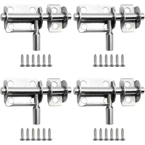 piezas de mini cerraduras de acero inoxidable de 65 mm para puertas correderas, pestillos de seguridad con tornillos.