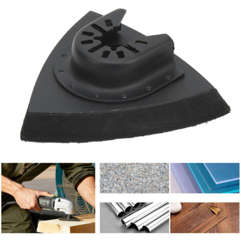 Piezas de papel de lija triangular, papel de lija triangular, papel de lija multiherramienta de 93 mm, accesorio multiherramienta para madera, metal, plástico duro, lijado,