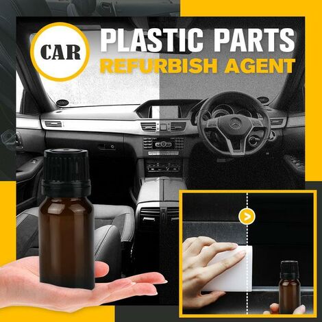 Piezas de plástico para coche, agente restaurador de plástico líquido, pulido, mantenimiento de coche de larga duración, suministros de revestimiento renovado, 10ml