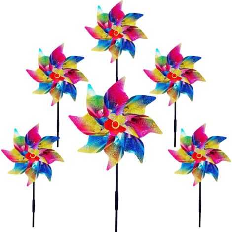 piezas de repelente de pájaros con forma de molino de viento, repelente de pájaros reflectante, molino de viento reflectante, protección para jardín