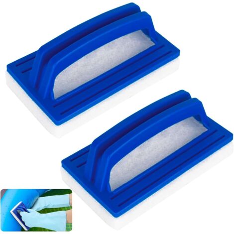 piezas Esponja mágica para piscina, cepillo azul para limpieza de piscinas, cepillo para la línea de flotación con mango, cepillo para limpieza de piscinas y accesorios para spa, piscina pequeña y bañ