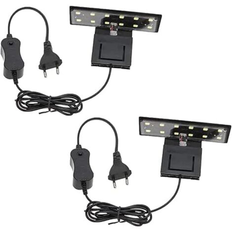 Piezas Lámpara LED para Acuario Nano Luz LED para Acuario Iluminación LED para Acuario X3 220V 6W Iluminación para Acuario para Plantas Acuáticas y Peces