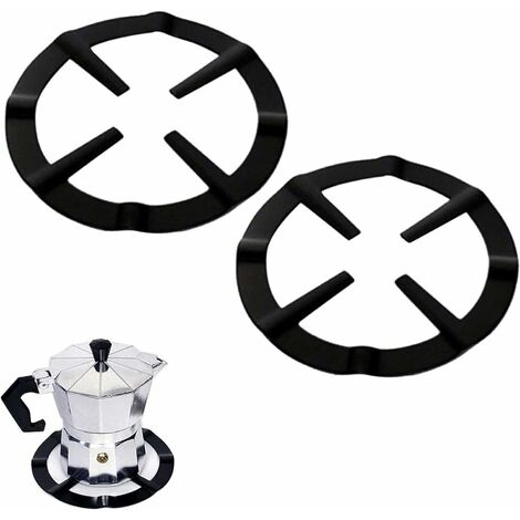piezas Moka Pot Cooker Holder Pan Reductor Ring Holder Accesorios de café Burner Reducer Holder Ring para cafetera espresso, horno y cocina (negro)