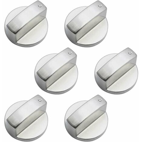 Piezas Perillas de control universales de metal Perilla de estufa de gas Perillas de control universales de 6 mm Perilla de estufa para estufa de gas Cocina Horno Encimera