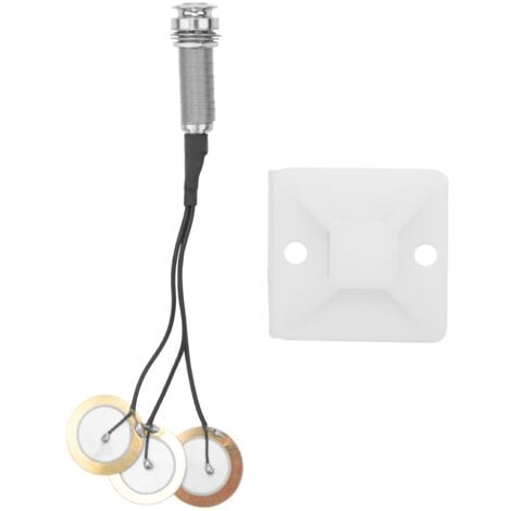 Piezo Contact Microphone 3 Transducer Pickups with end pin jack for Kalimba