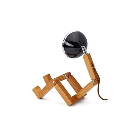 PIFFANY MINI MR. WATTSON LAMPE DE TABLE À LED, DESIGN ÉLÉGANT ET MINIMALISTE, ALLIAGE DE HAUTE QUALITÉ EN BOIS DE FRÊNE - FASHIO