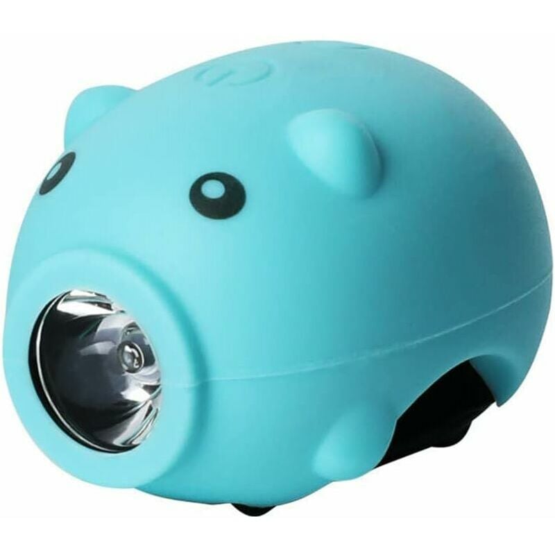Pig-shaped Bicycle Headlamp, Child-safe Silicone led Light, Head Lights,Bicycle Horn Light,4 Colors Optional