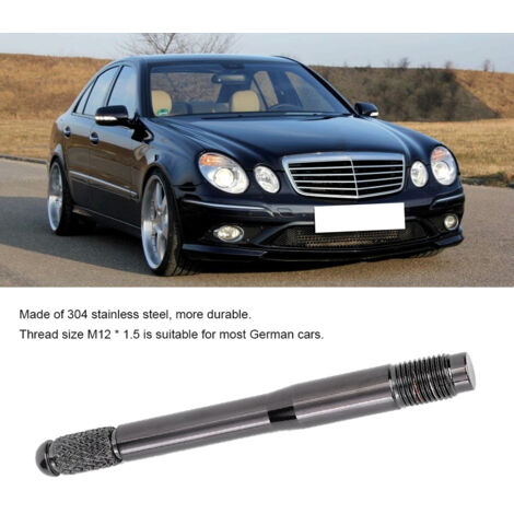 Pige de centrage de roue M12 x 1.5 pour montage de jantes, outil de positionnement pour accessoires auto et tuning - Noir