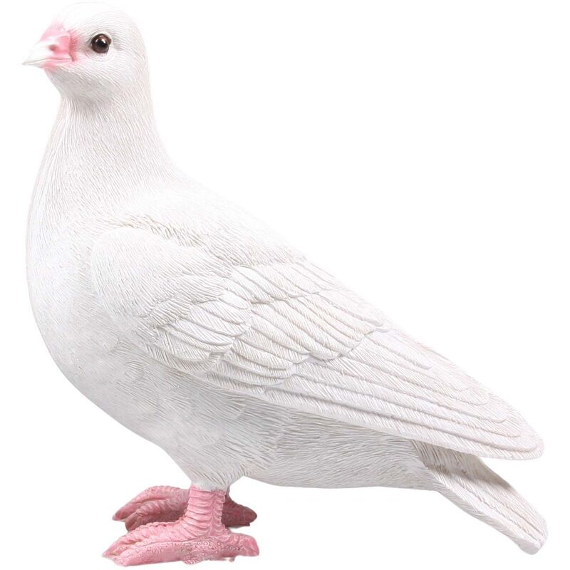 Farmwood Animals - Pigeon blanc en résine 19 x 20 x 11 cm