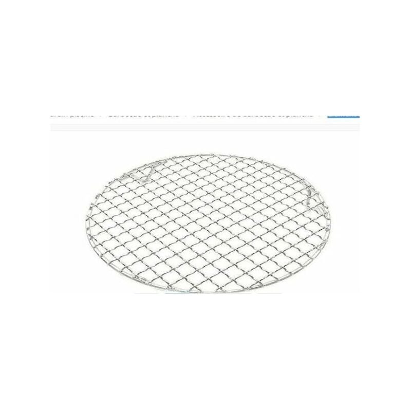 LIFCAUSAL Pince de barbecue coréen en acier inoxydable 304 Pieds argentés avec maillage rond de 35cm pour cuisson optimale