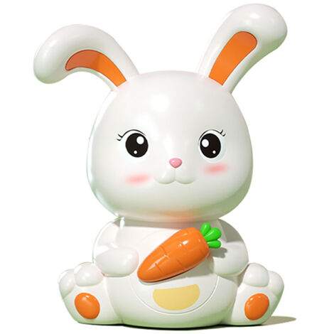 Piggy Bank Plastic Cute Rabbit Shape Fall Prevention Large Capacity Bunny Money Box for Children Gift