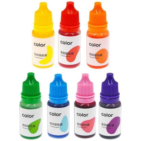 Pigment liquide pour résine époxy, 7 couleurs, 10 ml, colorant pour encre et diffusion, idéal pour la fabrication artisanale de savons et bougies parfumées.