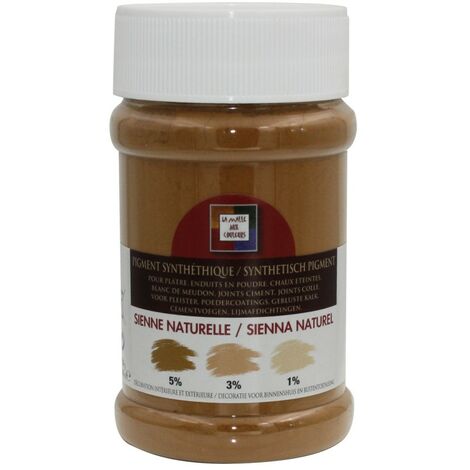 Pigment poudre sienne naturelle 250 ml – Pour teinter produits en poudre – Mélange facile avec liants et peintures – Usage intérieur/extérieur – Richard Colorants