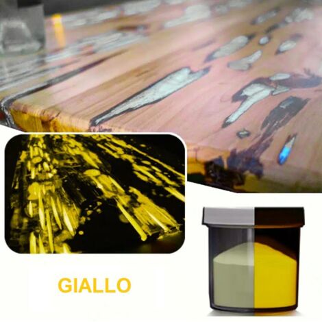 Pigmento colore fosforescente da 20 grammi per resina epossidica fai da te legno colore principale: giallo 20 grammi