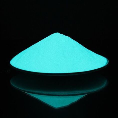 Pigmento turchese in polvere luminescente che brilla al buio 100 g