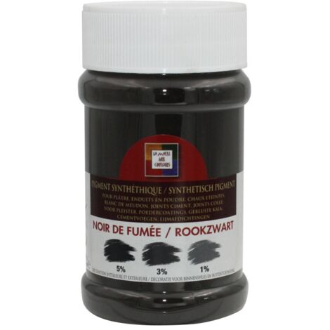 Pigmentpulver Malle in Lampenschwarzfarben 250 ml Centrale Brico