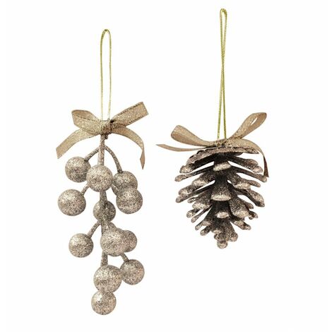 PIGNA/BACCHE GLITTER CHAMPAGNE 6/13 CM PREZZO CAD UNO INDICARE IL PRODOTTO SCELO