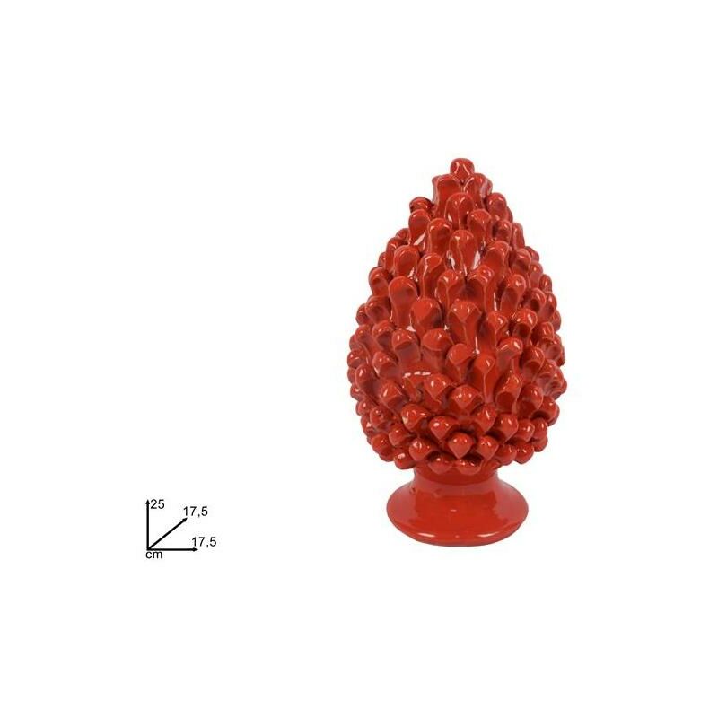 Pigna ceramica 25 cm rossa PO01R 25 ccedil