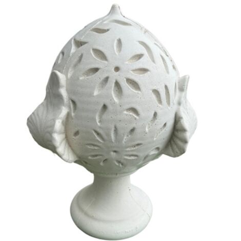 Pigna fiorissima cemento bianco 20 x 35 x h.50 cm arredo giardino esterni