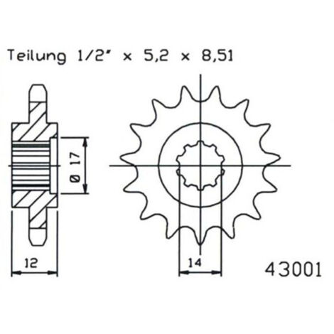 Pignon - 420 - 13 Dents - Made in Germany