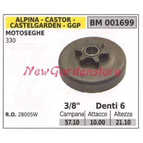 Pignon ALPINA moteur tronçonneuse 330 3/8' dents 6 001699