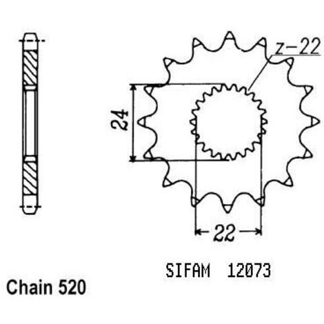 Pignon Aprilia - 520 - 16 Dents - Similaire JTF394 - Made in Germany