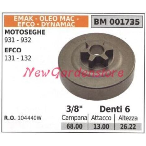 Pignon de cloche d'embrayage de tronçonneuse OLEOMAC EFCO 936 940 325' dents 7 50060033